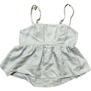 SHEIN Light Blue Peplum Top